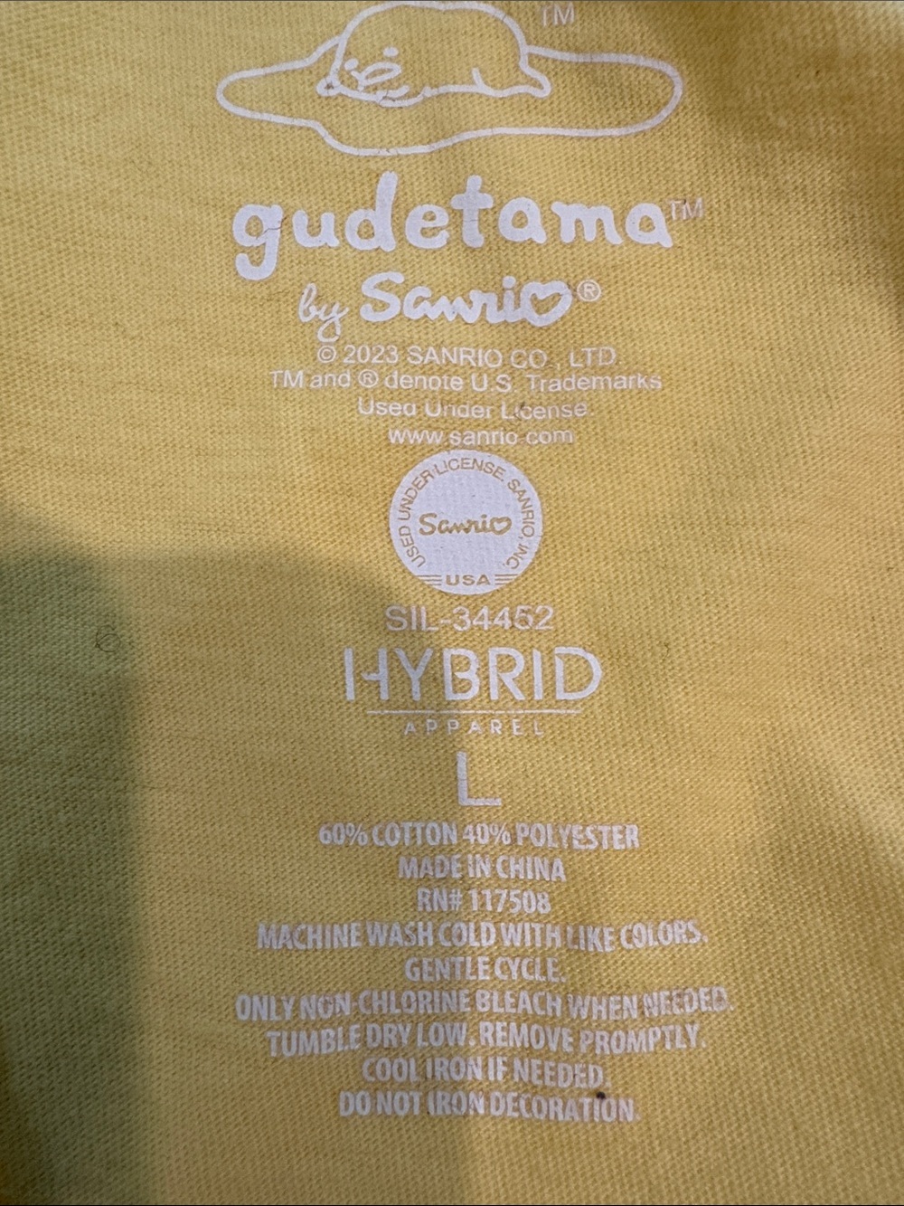 Gudetama Sanrio Tee Shirt Size L - Picture 5 of 5